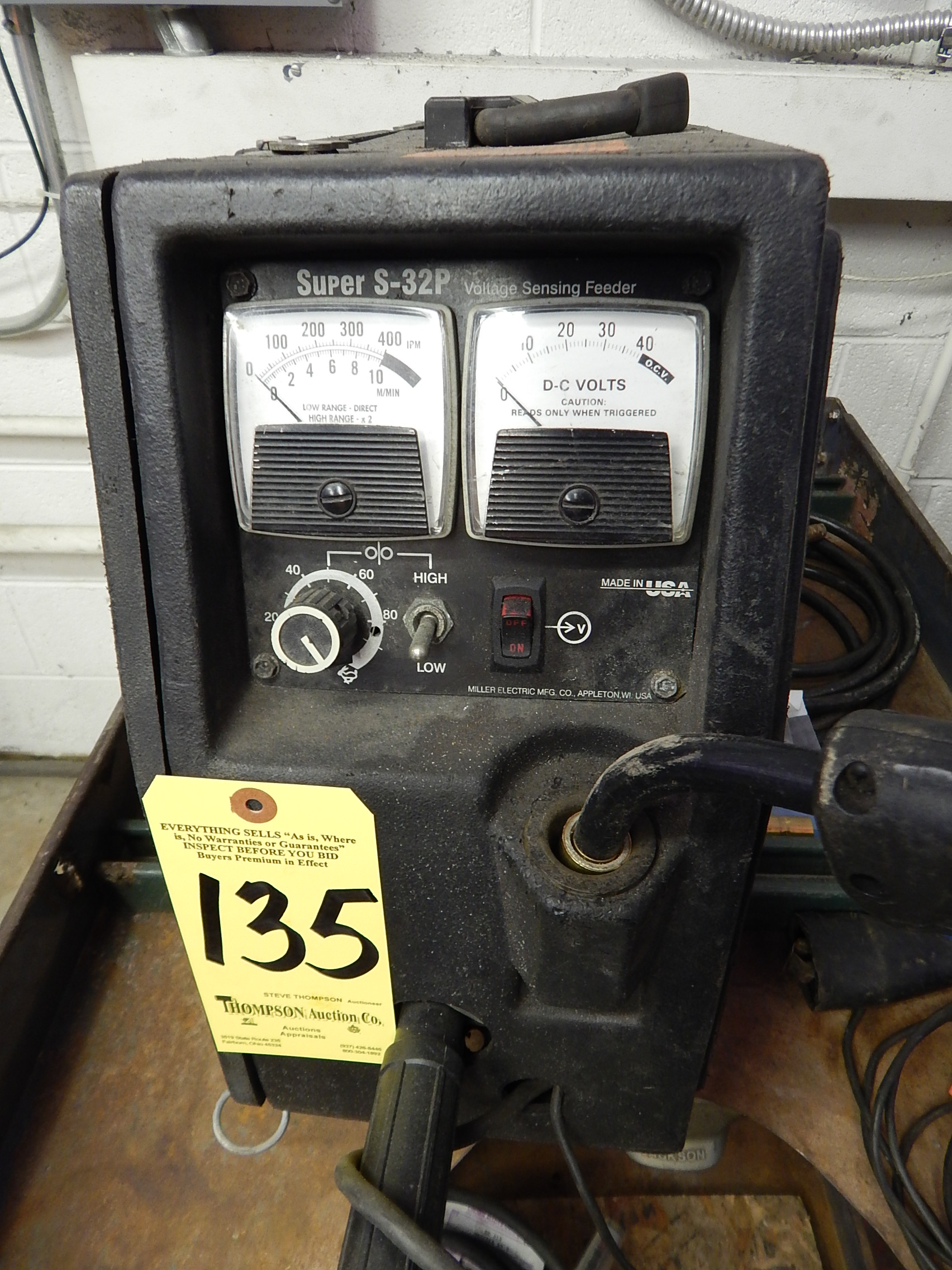 Miller Super S32P Suitcase Welder, MIG Gun, Misc. Wire, Cart