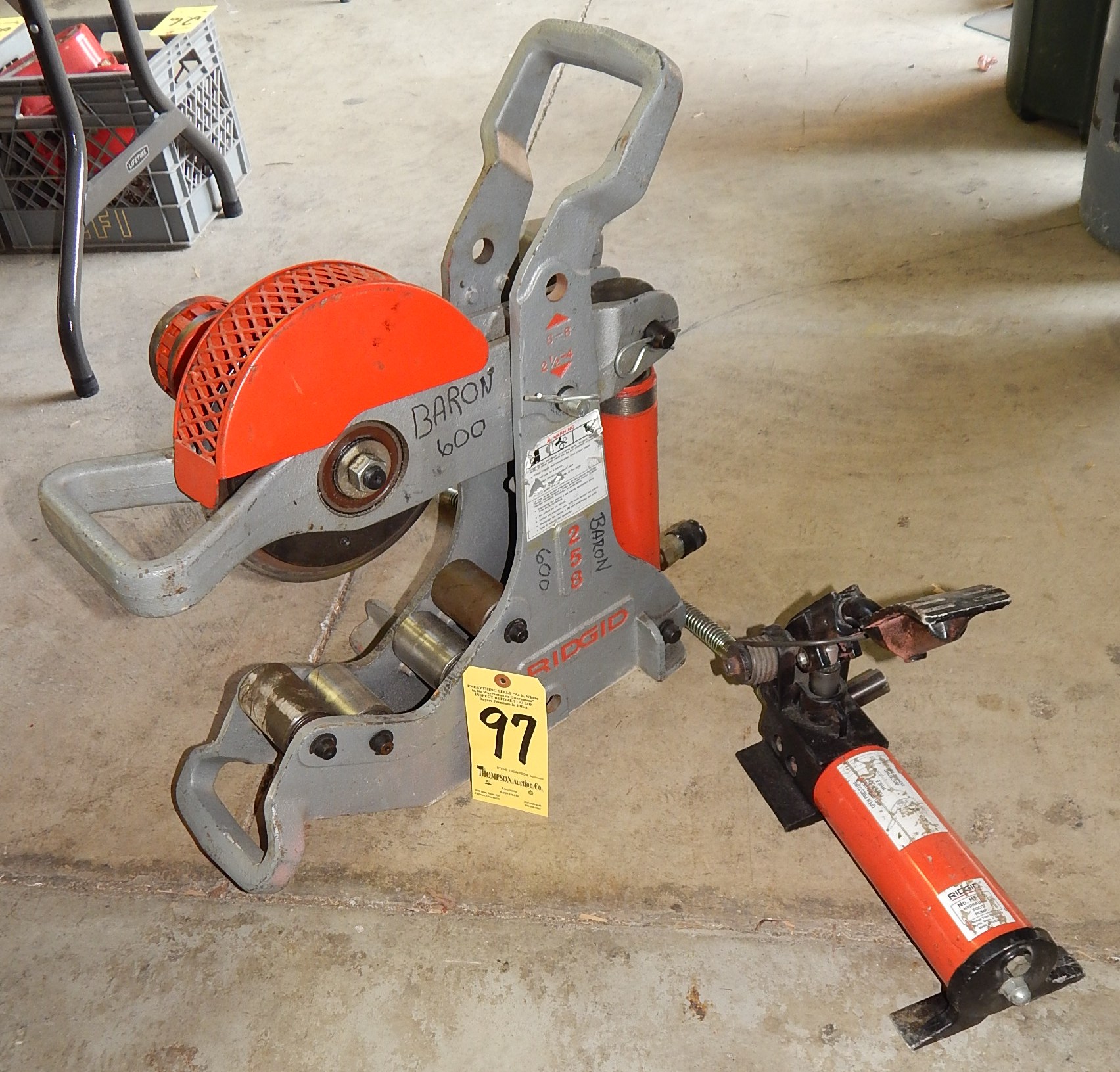 Ridgid Model 258 Pipe Cutter with Foot Operated Hyd. Pump