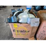 (12) Commercial Metal/Glass Halide Ceiling Lamps
