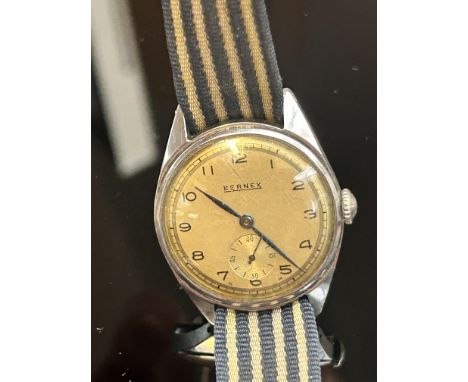 Bernex military style wristwatch. Manual wind. Not tested for time accuracy