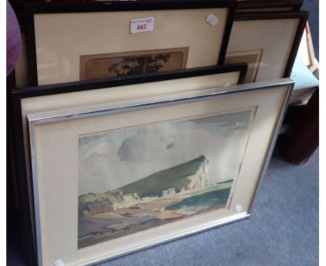 TATTON WINTER: A SHEPHERD AND HIS FLOCK, etching and other similar and other early 20th century prints