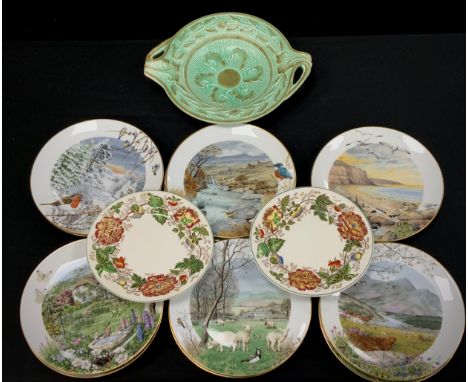 A collection of twelve Royal Worcester Calendar plates, designed by Peter Barrett, Months of the Year, inc January Lambing Se