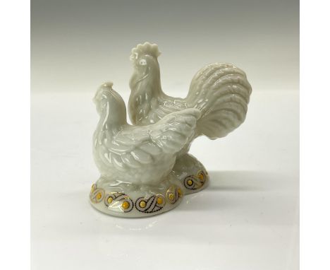 Lenox for the holidays. Charming yet regal, this stunning rooster stands beside his mate adorned with gilded golden accented 