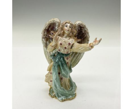 The Nativity Angel Figurine is Hand Painted and features exquisite detail, delicate pastel color palette and a lifelike expre