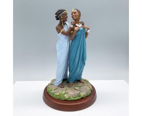 Limited edition. Sisters Forever: A Time to Share. Present two sisters in adulthood, adorned with gold jewelry and headpieces
