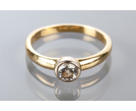 DIAMOND SOLITAIRE RING
the central brilliant cut diamond approximately 0.33, unmarked, size J-K