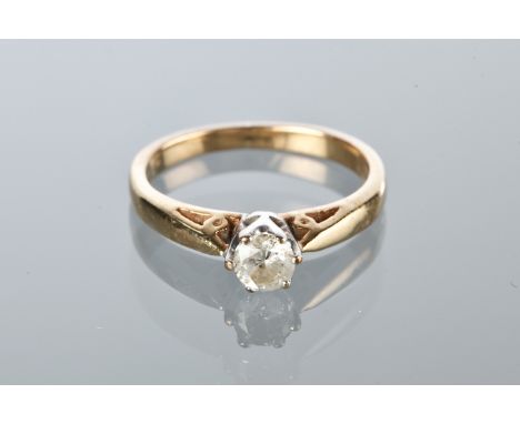 DIAMOND SOLITAIRE RING
the brilliant cut stone of approximately 0.27 carats set in nine carat gold