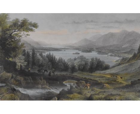 After George Pickering (1794-1857) two 19th century hand-coloured engravings, entitled Derwent and Bassenthwaite Lakes and Ry