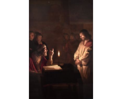 (20th century), a re-print, ecclesiastical devotion, 56 x 37cm, mounted framed and glazed, 70 x 51cm
