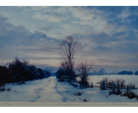 After D Rothwell Bailey, colour print entitled 'A Winter Evening' limited edition number 125/300, mounted framed and glazed 4