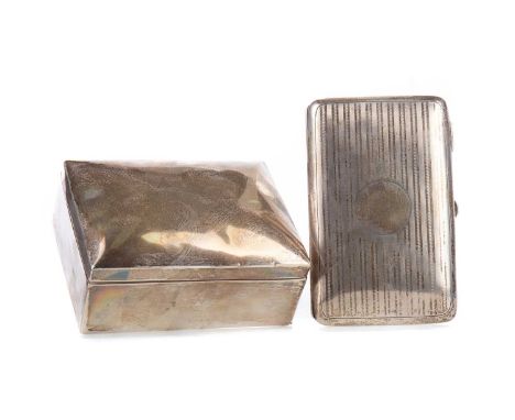 LARGE GEORGE V SILVER CIGAR/CIGARETTE CASE,maker A &amp; J Zimmerman, Birmingham 1911, engine turned with vacant cartouche, 1