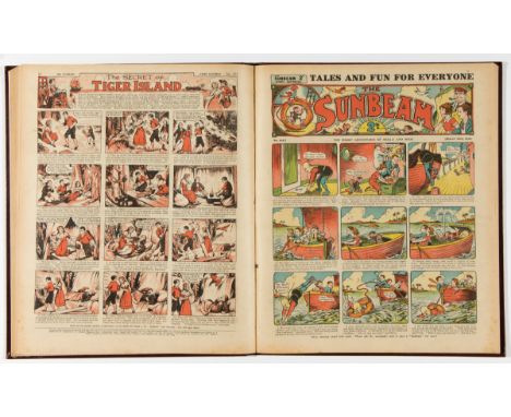 Sunbeam comics (Jan-Jun 1938) 622 - 647 including Xmas Holiday Number. In half-year bound volume starring Molly and Mick and 