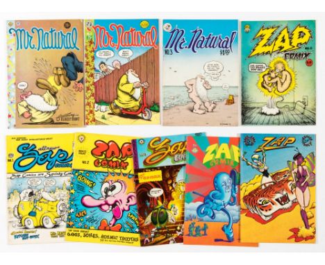 R. Crumb Undergounds (1970s) Part 2. Mr Natural 1, 2, 3, Zap 1-4, 10 [fn/vfn] (8) Comic / Comics