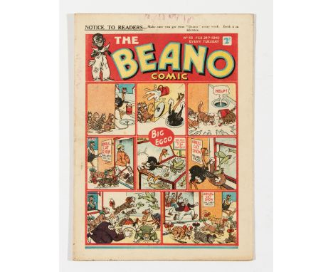 Beano No 83 (1940). Propaganda war issue. Bright covers with some light margin crayon marks, cream pages [fn] Comic / Comics