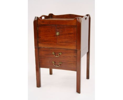 A 19th Century mahogany night commode, (adapted), 48cm wide