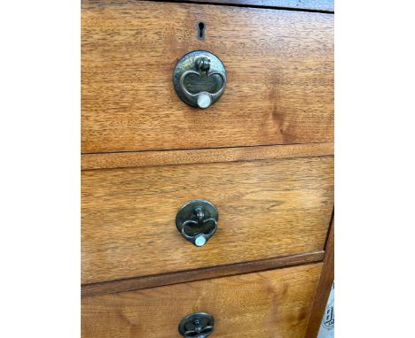 A fine quality Arts and Crafts chest of drawers Attributed to E A Taylor, two short over three larger drawers     Handles atr