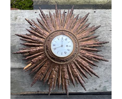 An early 20th century Sunburst French clock&nbsp; , table and similar furniture faults&nbsp;