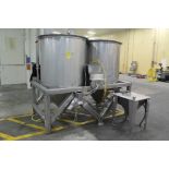 Twin Tank Dry Bulk Reciever, W/ (2) 44 in. ID X 48 in. Deep Tanks & Diverters  - RIGGING FEE $500