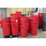 Lot of Rubbermaid Garbage Cans - RIGGING FEE $25