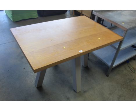 A Danetti modern light oak topped table - this lot is subject to VAT on the hammer