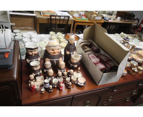 A collection of Goebel Monk porcelain etc