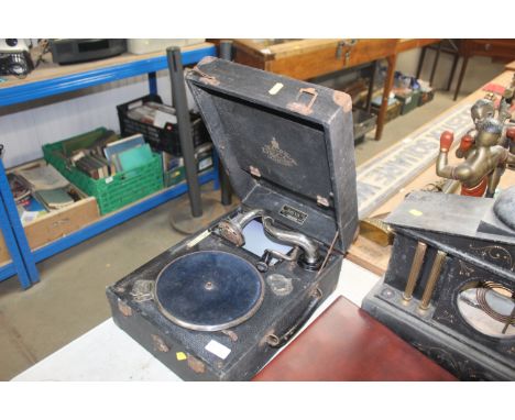 A vintage Decca wind up gramophone
