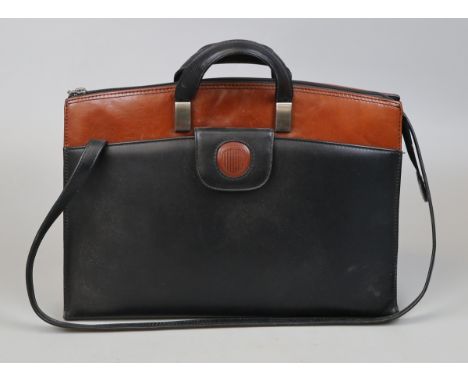 Ladies leather briefcase embossed with Jaguar logo 