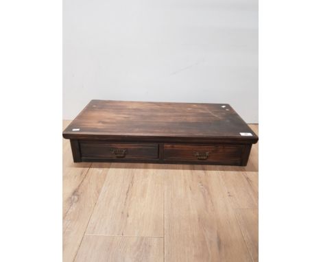 OAK 2 DRAWER HANGING SHELF