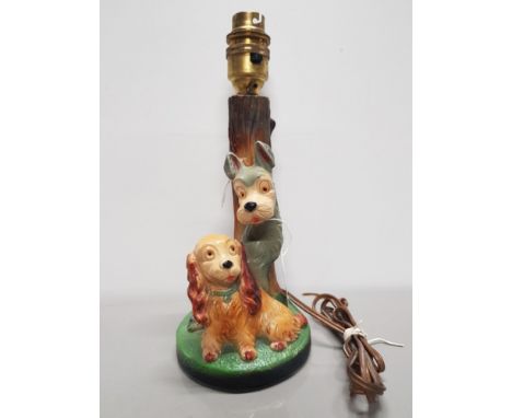 WALT DISNEY LADY AND THE TRAMP TABLE LAMP