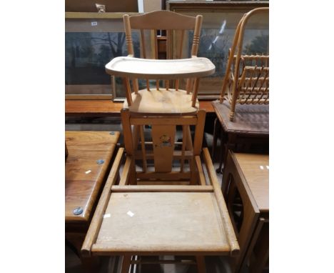 2 VINTAGE CHILDS HIGH CHAIRS