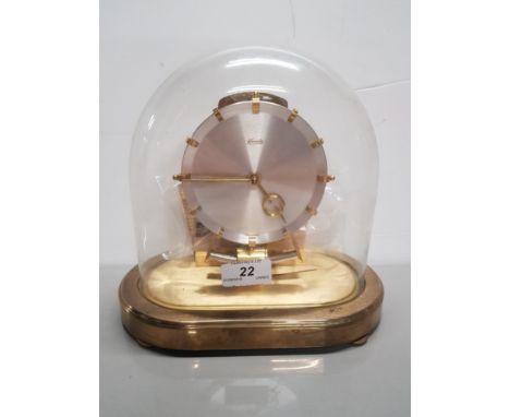 GILT KUNDO CLOCK IN GLASS DOME