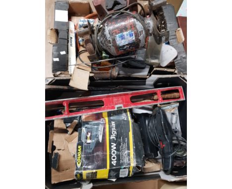 2 BOXES OF MANUAL AND POWER TOOLS