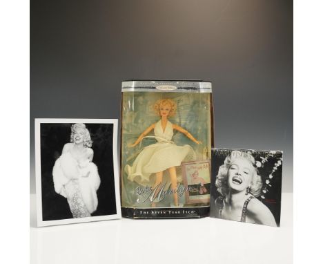 Three-piece Marilyn Monroe collectible set including the Barbie as Marilyn Monroe doll from the Hollywood Legends Collection,
