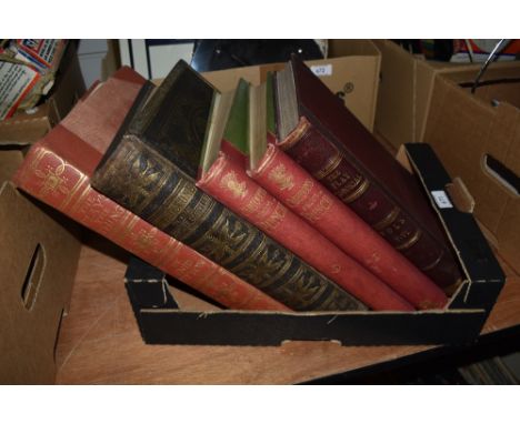 Five vintage books to include two volumes of Cartoons from 'Punch', The Life and Explorations of Dr. Livingstone-The Great Mi