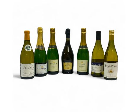 Assorted White and Sparkling Wine, to include: Saint-Veran, Louis Latour, 2015, one bottle; Saint-Veran, Majestic, 2018, one 