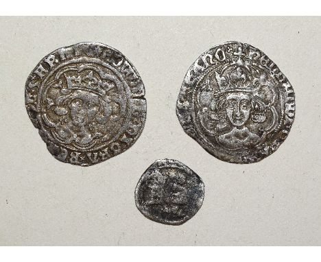 Edward III (1327-77), two hammered silver groats and a half-penny?, (3). 