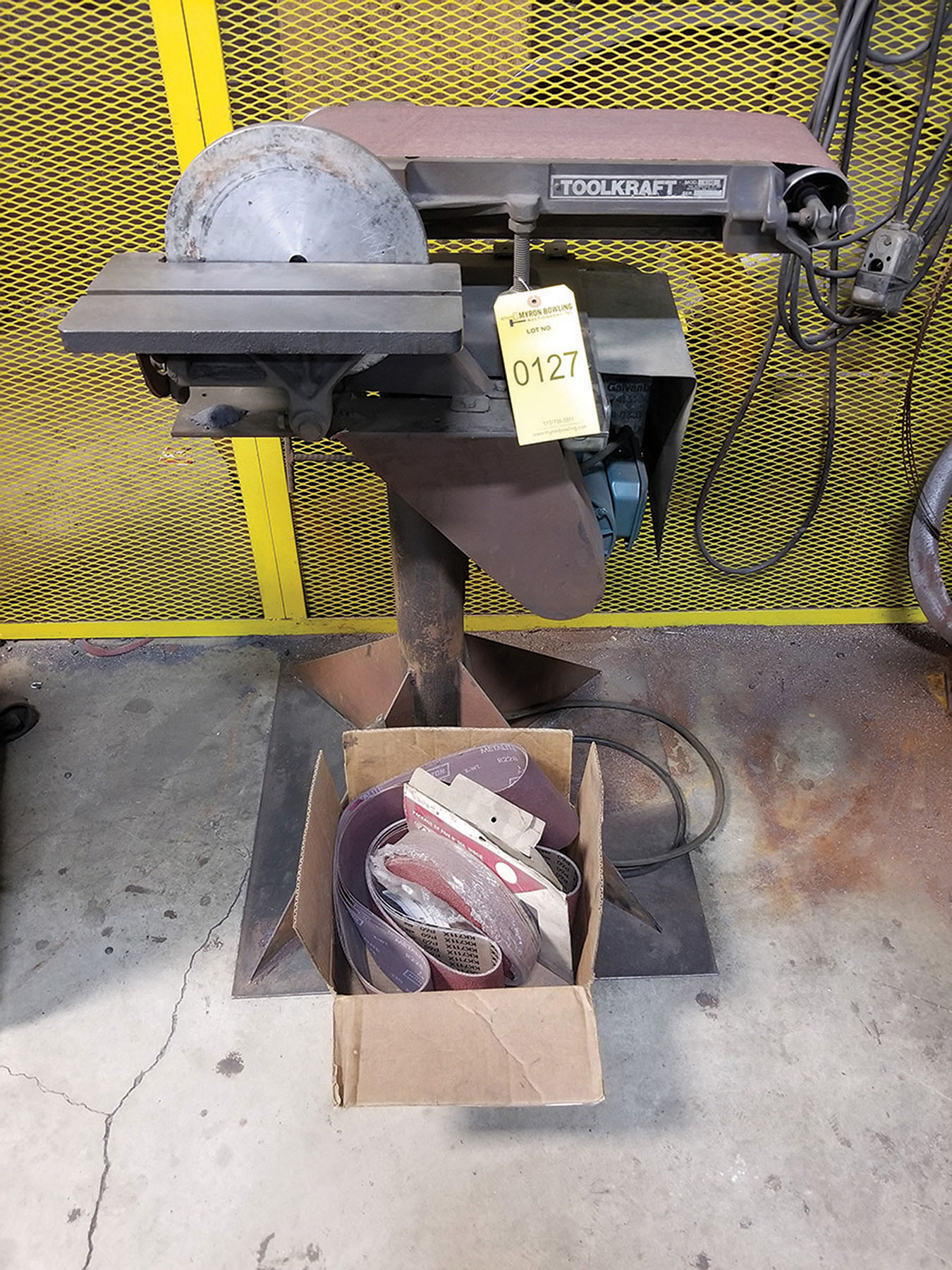 TOOLKRAFT HORIZONTAL BELT & CYLINDRICAL PAD SANDERS; MODEL 4340, S/N