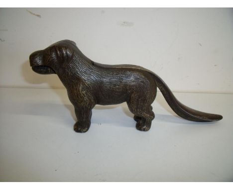 Cast metal nutcracker in the form of a dog 
