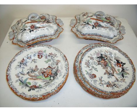 Ashworth Brothers of Hanley England part dinner service 