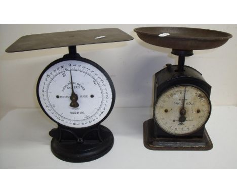 Set of Salter's postal parcel scales and a set of Hughes Family Scales No 48 (2) 