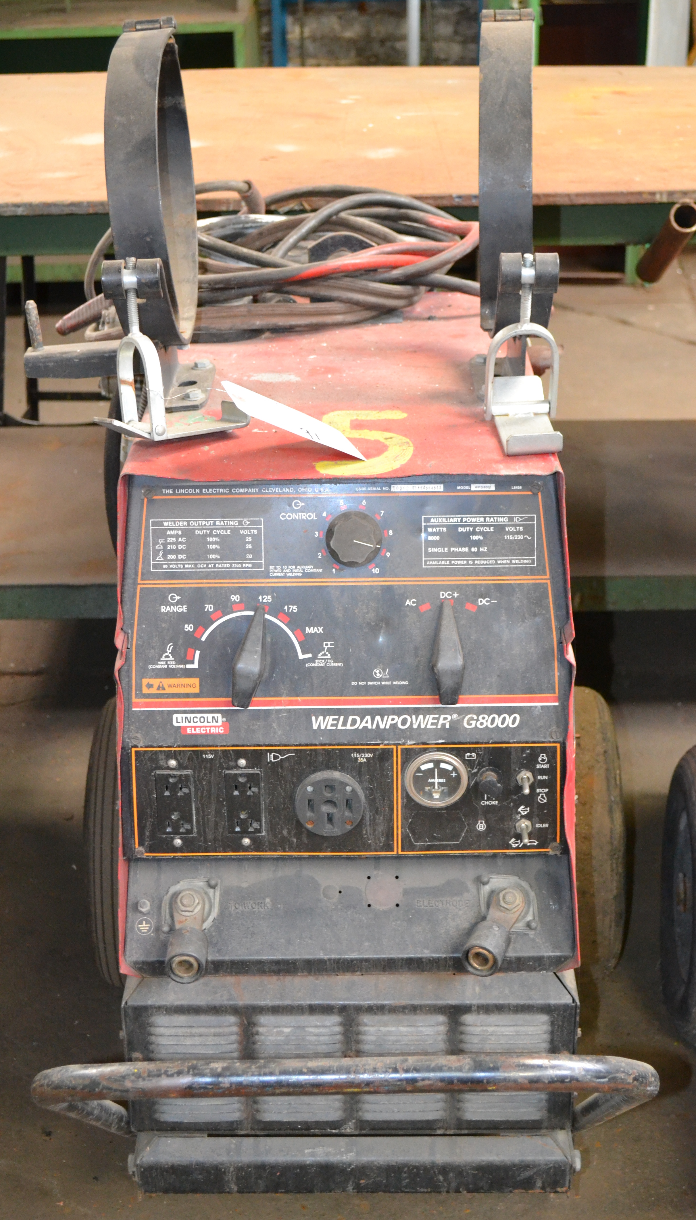 Lincoln Electric Model Weldanpower G8000 Welder/Generator, S/N 10062