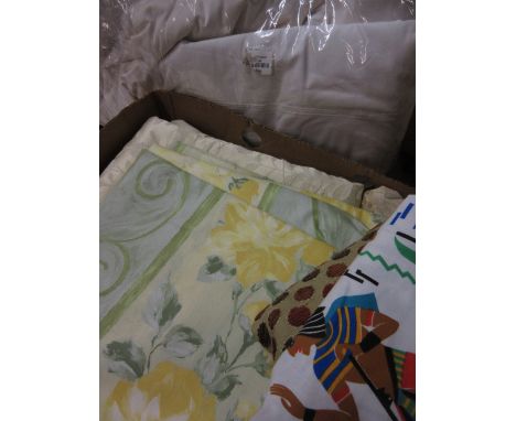 Quantity of miscellaneous fabrics in long lengths, together with a quantity of vintage bed sheets including six double
