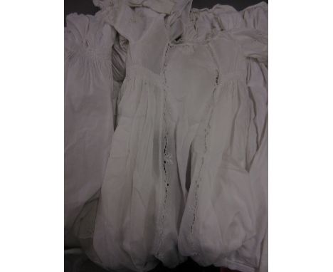 Collection of various vintage Christening gowns