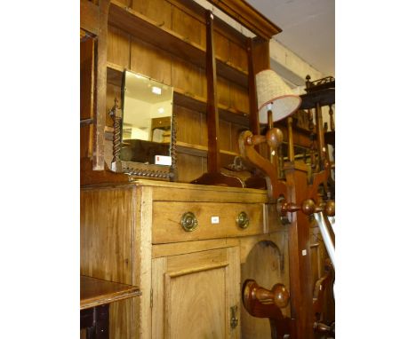 19th Century mahogany dresser with a boarded shelf back above drawers, cupboards and an alcove