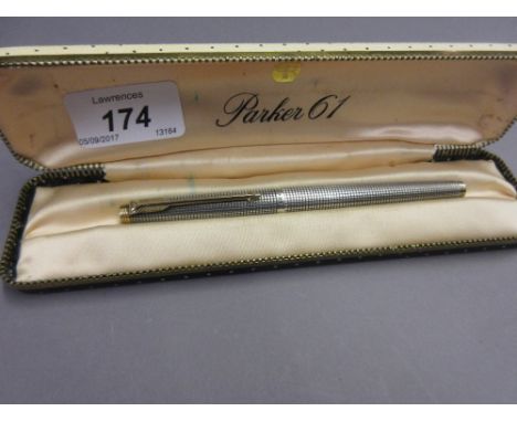 Parker Sterling silver fountain pen, boxed