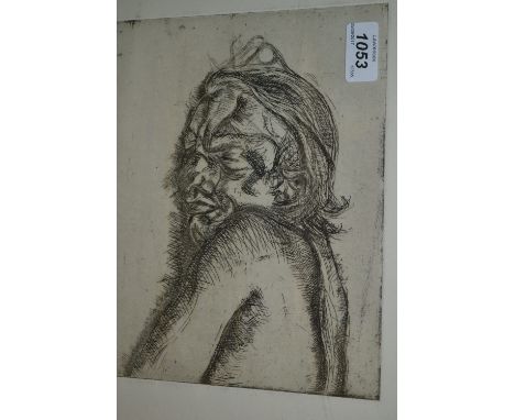 Leonora Ryder, artist proof etching ' After Freud ', together with four other signed etchings