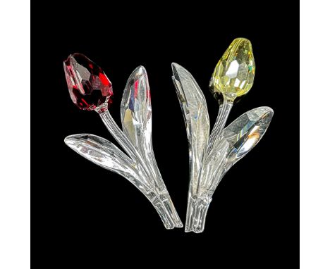 Annual lead crystals; red tulips was given to SCS members renewing in 2003 and the yellow tulip was given to SCS members rene