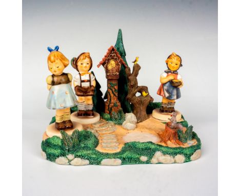 This Goebel Hummel grouping includes Hummelscape titled Heavenly Harmonies #933-D, club membership figurine 630 For Keeps, cl