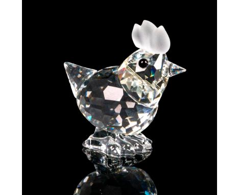 Lead crystal part of the Barnyard Friends collection and is made with frosted crystal comb and jet crystal eyes. Swarovski et