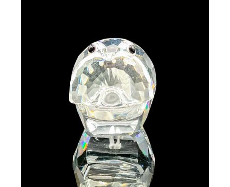 Lead crystal part of the African Wildlife collection and is made with jet crystal eyes. Swarovski etched backstamp. This item